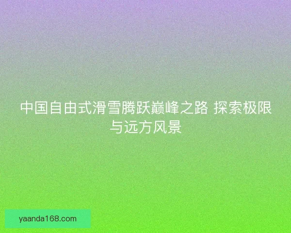 中国自由式滑雪腾跃巅峰之路 探索极限与远方风景